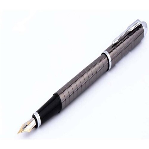 Plumas Fuente para Dibujo MXBYF-003-2 1pza 0,5mm Punta Gris 1 Tinta Morada Acero Inoxidable Para Cartucho SmallCartri 3,4mm, SolidSilver