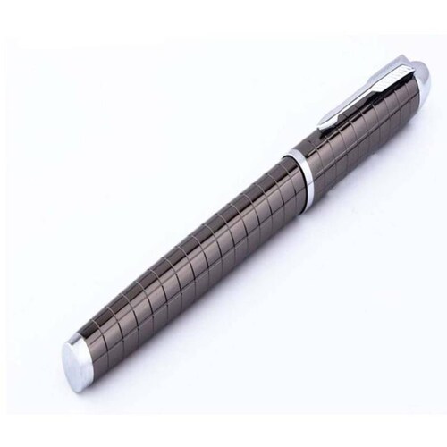 Plumas Fuente para Dibujo MXBYF-003-2 1pza 0,5mm Punta Gris 1 Tinta Morada Acero Inoxidable Para Cartucho SmallCartri 3,4mm, SolidSilver