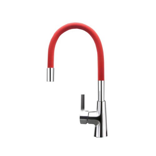 Grifería con Cabeza Flexible MXKYS-006-3 RojoManual Manguera 50cm FríoCalientetubo O 19mm, KitSili