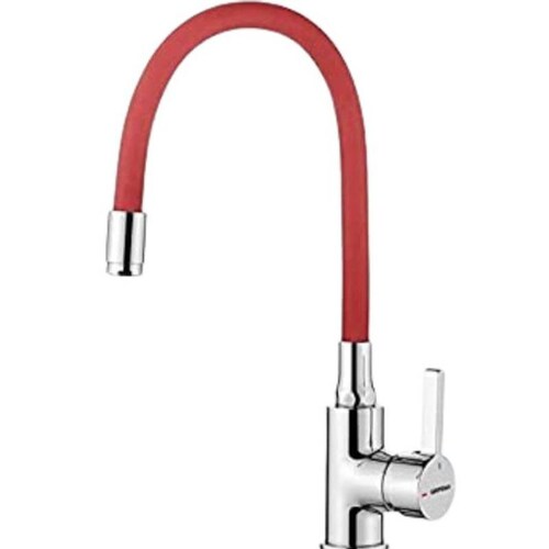 Grifería con Cabeza Flexible MXKYS-006-3 RojoManual Manguera 50cm FríoCalientetubo O 19mm, KitSili
