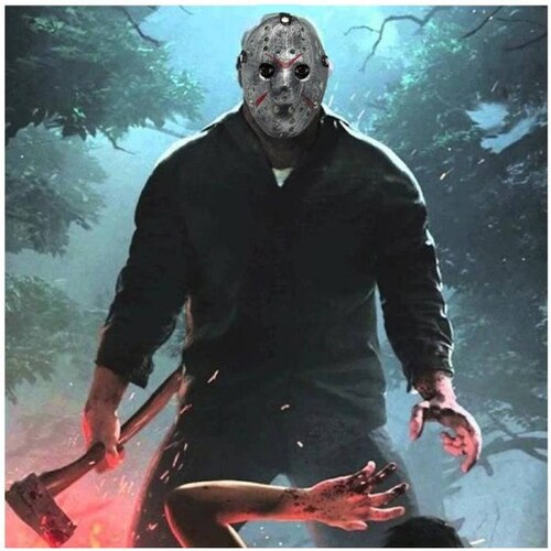 Caretas Jason Usar en Halloween MXJSR-005-5 5 pzas, 25x18x5 cm Plástico PVC Plata Máscara Jason Voorhees, JasonSilver