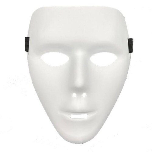Máscaras Aterradoras para Halloween MXKRU-001-4 1 pza, 18x16x4 cm Plástico PVC Blanco Mate Máscara Demoniaca, KrulMasc