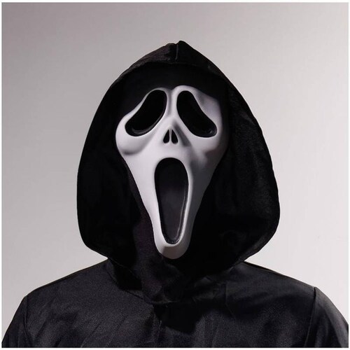 Careta del Halloween MXREA-004-1 4 pzas, 30x17x6cm Plástico PVC BlancoNegro Máscara Scream, ScreamMask