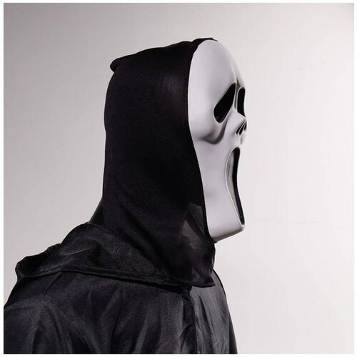 Careta del Halloween MXREA-004-1 4 pzas, 30x17x6cm Plástico PVC BlancoNegro Máscara Scream, ScreamMask