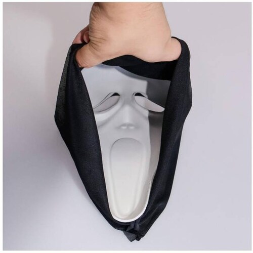 Careta del Halloween MXREA-004-1 4 pzas, 30x17x6cm Plástico PVC BlancoNegro Máscara Scream, ScreamMask