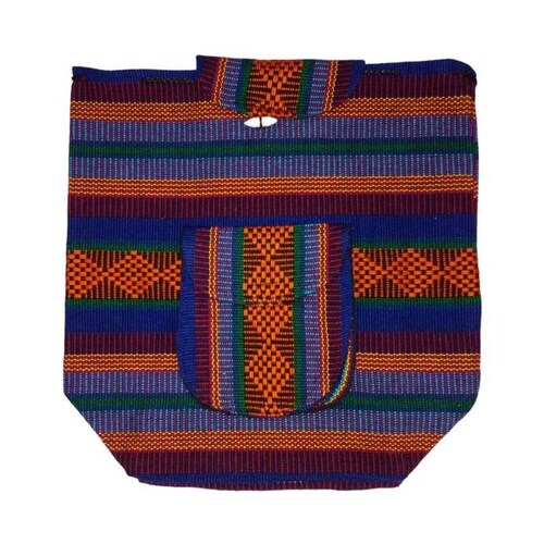 Mochilas Mexicanas MXLIZ-002-3 2 Pzas 10Kg AzulMoradoNaranja Hechas a Mano HiloEstambre, LitzColors