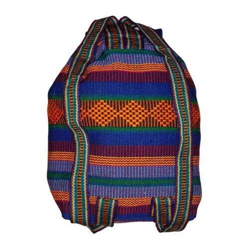 Mochilas Mexicanas MXLIZ-002-3 2 Pzas 10Kg AzulMoradoNaranja Hechas a Mano HiloEstambre, LitzColors