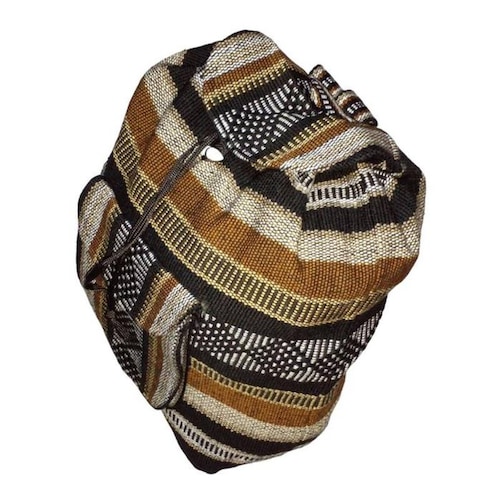 Mochila Artesanales Mexicanas MXQUE-001-10 1 Pza 10Kg CaféBeigeNegro Hechas a Mano HiloEstambre, QuetzColors