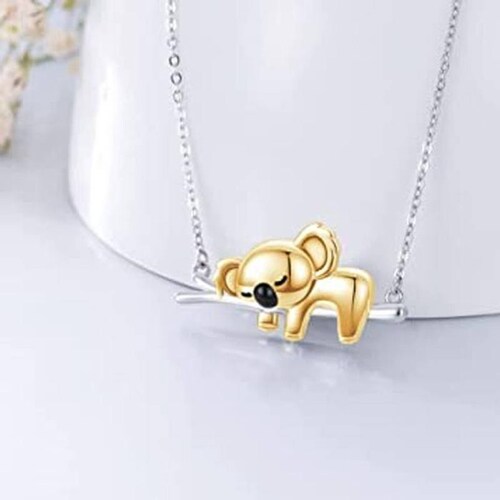 Koala Dije y Cadena MXKGD-004-2 4Pzas KoalaRama GrisDorado Metal Cadena y Dije, KoalaNeck01