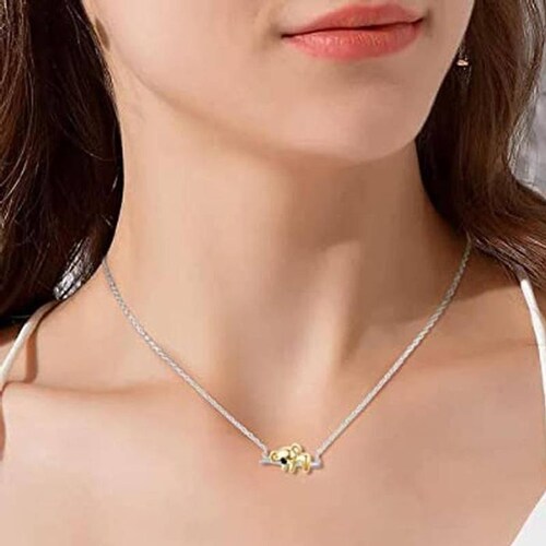 Koala Dije y Cadena MXKGD-004-2 4Pzas KoalaRama GrisDorado Metal Cadena y Dije, KoalaNeck01