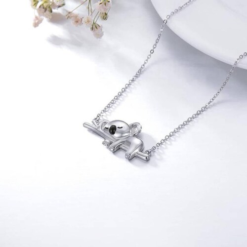 Colgante con Figura de Koala MXKLR-002-2 2 Pzas Collar KoalaRama Gris Metal, KoalaNeck02