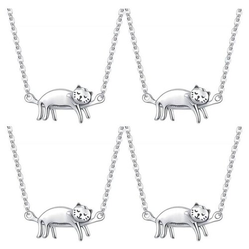 Gato Dormido Collares MXTNG-004-3 4 Pzas Collar GatoDormido Gris Metal, CatNeck01