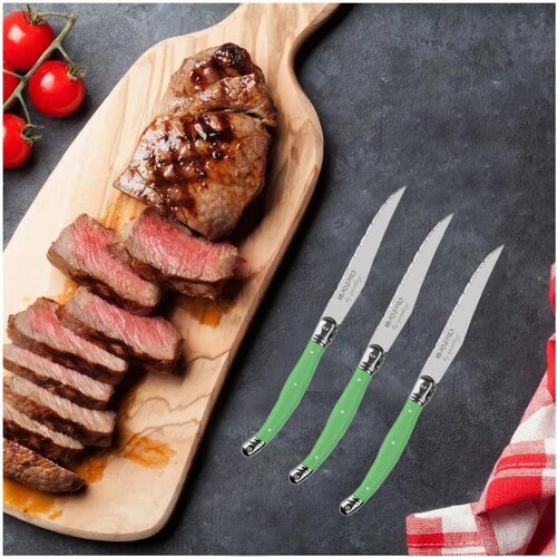Juego de Cuchillos Profesionales MXEGE-012-1 18 pzas 23 cm Verde Acero Inoxidable Cuchillo para carne, LaguioleGreen
