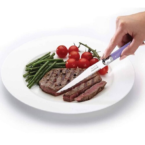 Cuchillo de Acero Laguiole MXGUR-004-1 4 pzas 23 cm Morado Acero Inoxidable Cuchillo para carne, LaguiolePurple