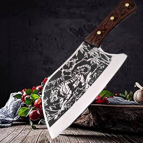 Cuchillo para cortar Pollo MXTGC-001-29 1 Pza 38cm Cuchillo para Carne Acero Inoxidable, TigerCleaver.