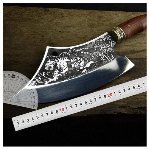 Cuchillos para Cortar Carne MXTGR-001-17 1 Pza 41cm Cuchillo para Carne Acero Inoxidable, TigerSharp