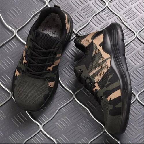 Zapatos de Trabajo Resistentes MXKAC-010 Talla 11US, 27.5MX, 45EUR, Verde/Negro, Plantilla Kevlar, Suela EVA, Punta de Acero, Agujetas, Ligero, Transpirable.