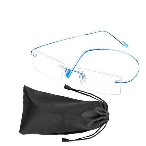 Lentes de armazón rojo MXTMG-003-1 1 Pza Marco Azul Protección UV Titanio, TitaniumHug