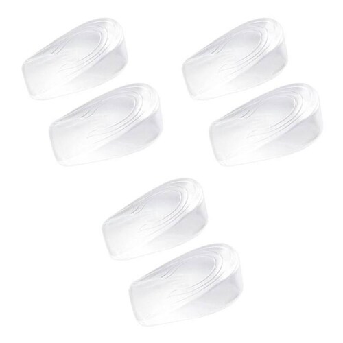 Plantillas para Aumentar Altura MXKYE-003-8 3 Pares Alto 3cm 9x6cm Gel Transparente, GelSky