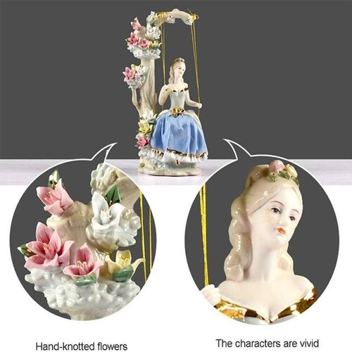 Dama porcelana fina MXMDT-001-7 1 Pza 18,5x35x14cm Frente x Alto x Fondo Porcelana Artesanal MadameConti