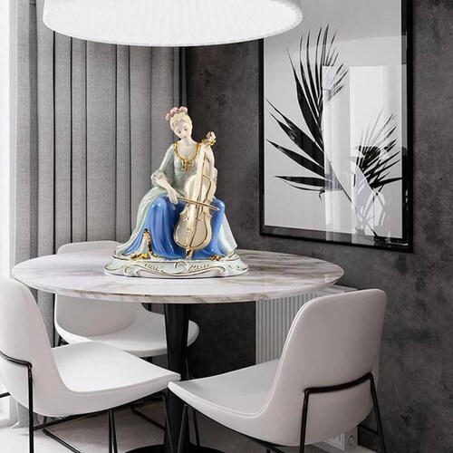 Escultura porcelana fina MXMMU-002-12 2 Pzas 20x23x20cm Frente x Alto x Fondo Porcelana Artesanal MadameCaruso