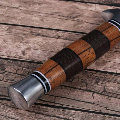 Cuchillos caseros MXTAH-002-9 2 Pzas 25cm Acero Inoxidable Cuchillo para Carne Mango de Palo de Rosa, CheetahBlade