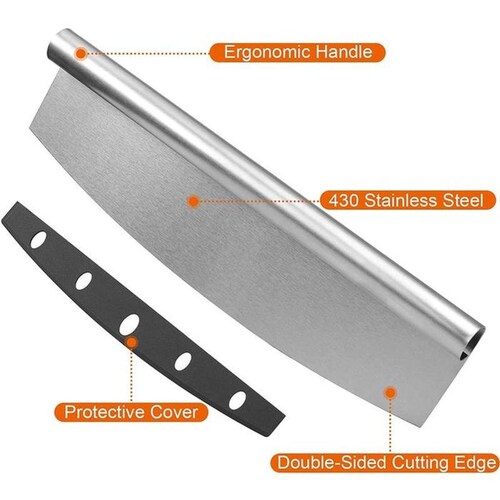 Cortadores y Utensilios de Pizza MXZNX-001-2 1 Pza 30cm Acero Inoxidable Cortador, PizzaNox
