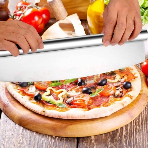 Cortadores y Utensilios de Pizza MXZNX-001-2 1 Pza 30cm Acero Inoxidable Cortador, PizzaNox