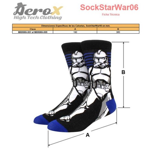 Calcetines de Personajes de Pelis MXKWA-004-4 4 Pares 6,5-10,5US Tropper Calcetines Tubo Medio Algodón, SockStarWar06