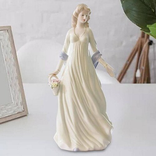 Estatura de Cerámica MXELY-001-5 1Pza 11x28cm Frente x Alto Porcelana Artesanal, MadameLeroy