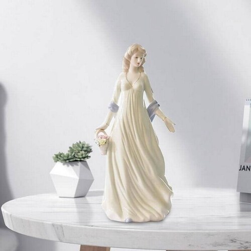 Estatura de Cerámica MXELY-001-5 1Pza 11x28cm Frente x Alto Porcelana Artesanal, MadameLeroy