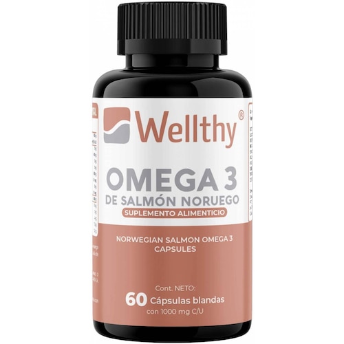 Omega 3 salmón noruego 60 caps Wellthy