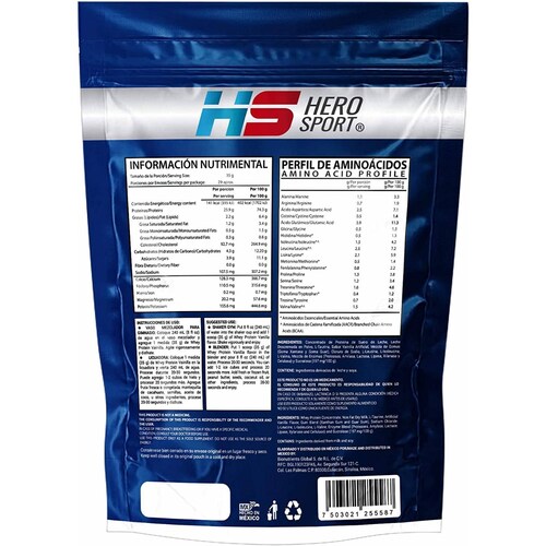 WHEY PROTEIN Sabor Vainilla 23 gr por porción 1 KG  Wellthy