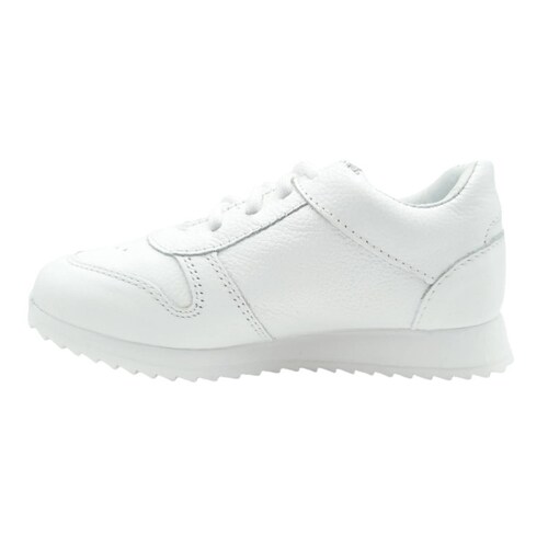 Tenis blanco 100% piel escolar niÑos arco ortopedico 28842