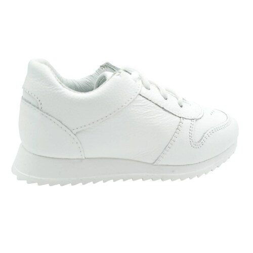 Tenis blanco 100% piel escolar niÑos arco ortopedico 28842