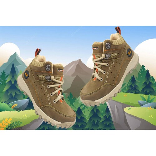 Bota Montaña Niño Arco Ortopedico Cómoda 100% Piel 1040 (15.0 - 21.5)