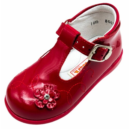 Zapato Niña Arco Soporte Charol Primeros Pasos 8067 Rojo (12.0 - 17.5).