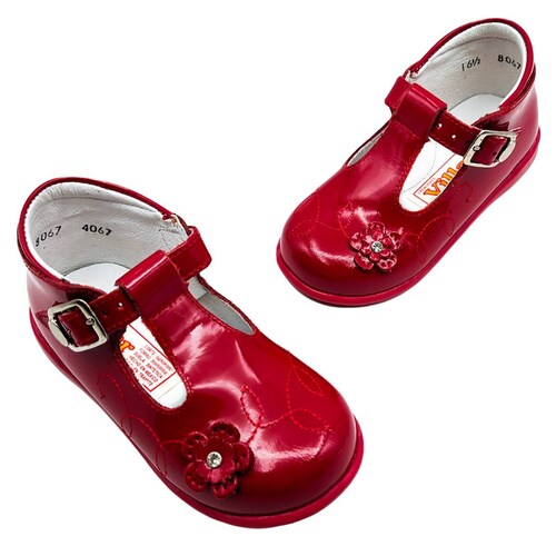 Zapato Niña Arco Soporte Charol Primeros Pasos 8067 Rojo (12.0 - 17.5).