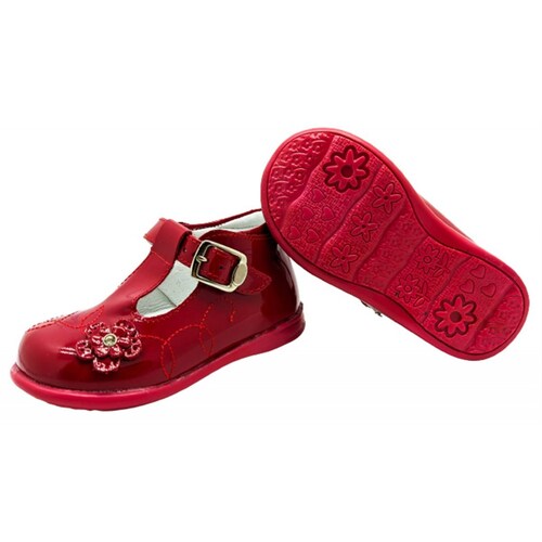 Zapato Niña Arco Soporte Charol Primeros Pasos 8067 Rojo (12.0 - 17.5).