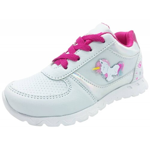 Tenis Niña Unicornio Corazones Arco Ortopédico Moda 5006-BF (12.0 - 21.5).