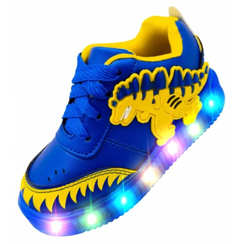 Tenis Dinosaurio Rex Niños Luces Leds Casual 770-RAD (12.0 - 21.0)