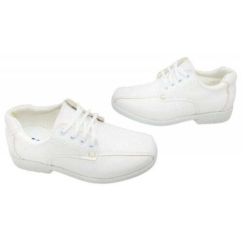 Zapato Niños Bautizo Fiesta Comunión Confirmación 415-B Bco (12.0 - 21.5).