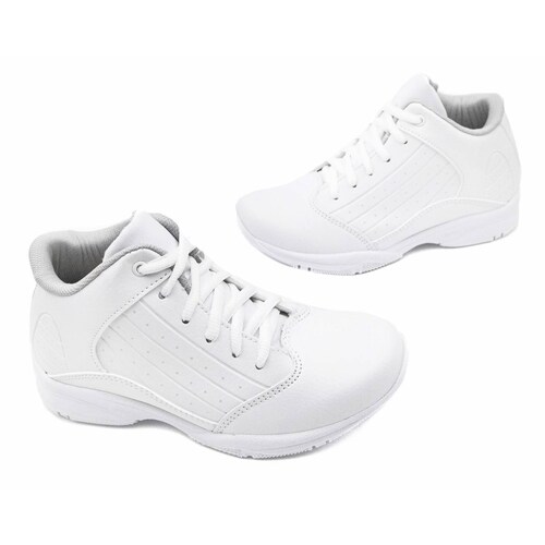 Tenis Bota Niño Arco Ortopédico Deportivo Escolar Blancos Cómodos 587-BG.