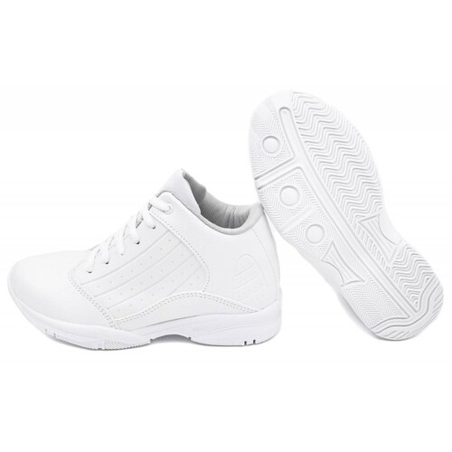 Tenis Bota Niño Arco Ortopédico Deportivo Escolar Blancos Cómodos 587-BG.