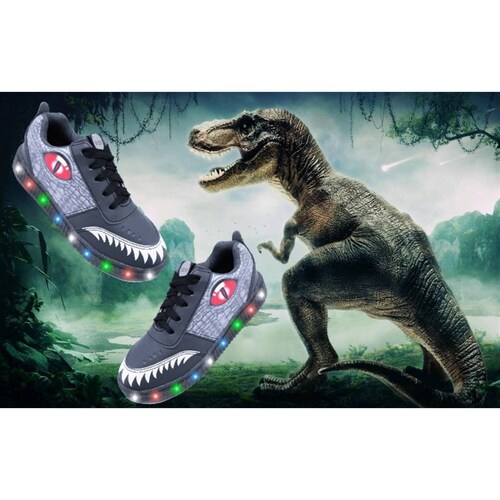 Tenis Dinosaurio Rex Luces Leds T-rex Niños 770-OR (12.0 - 21.0).