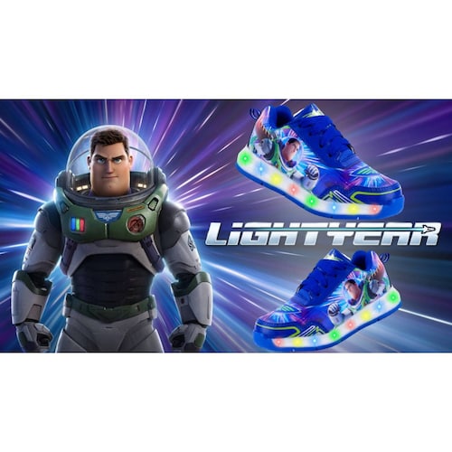 Tenis Niño Buz Layer Astronauta Luces Led Casual Azul 827-AR (12.0 - 21.5).