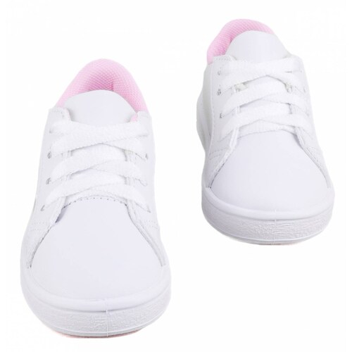 Tenis Niña Deportivo Arco Ortopédico Blancos Casuales 701-BR (12.0 - 18.0).