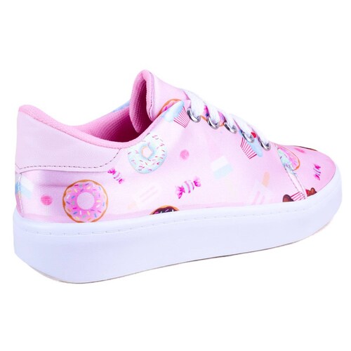 Tenis Niña Dulces Helados Cómodo Casual 301-RP Rosa Postres.