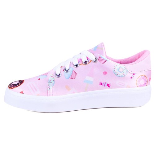 Tenis Niña Dulces Helados Cómodo Casual 301-RP Rosa Postres.