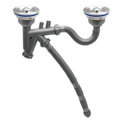 Fregadero De Cocina, Tarja Doble Acero Inox. incluye contra canastas, cespol, accesorios y tabla para cortar de regalo